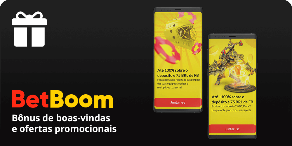 Bônus de boas-vindas - Betboom App Brasil